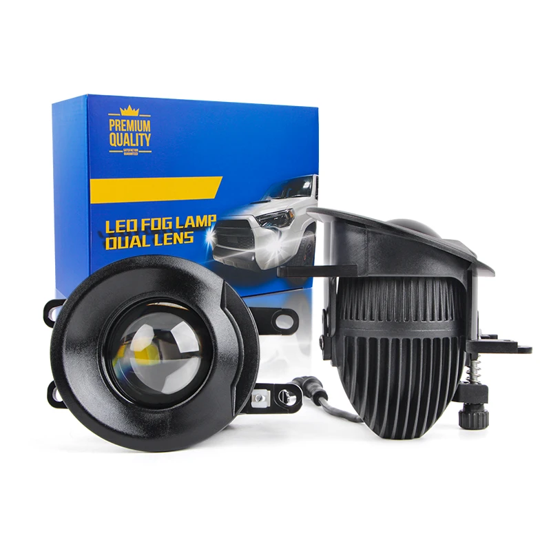 

Автомобильная фара 2.0Turn3.0 bi светодиодная линза проектора противотуманная фара дальнего/ближнего света 2 дюйма 3 дюйма для Toyota 12 В супер яркая 3 цвета противотуманная фара