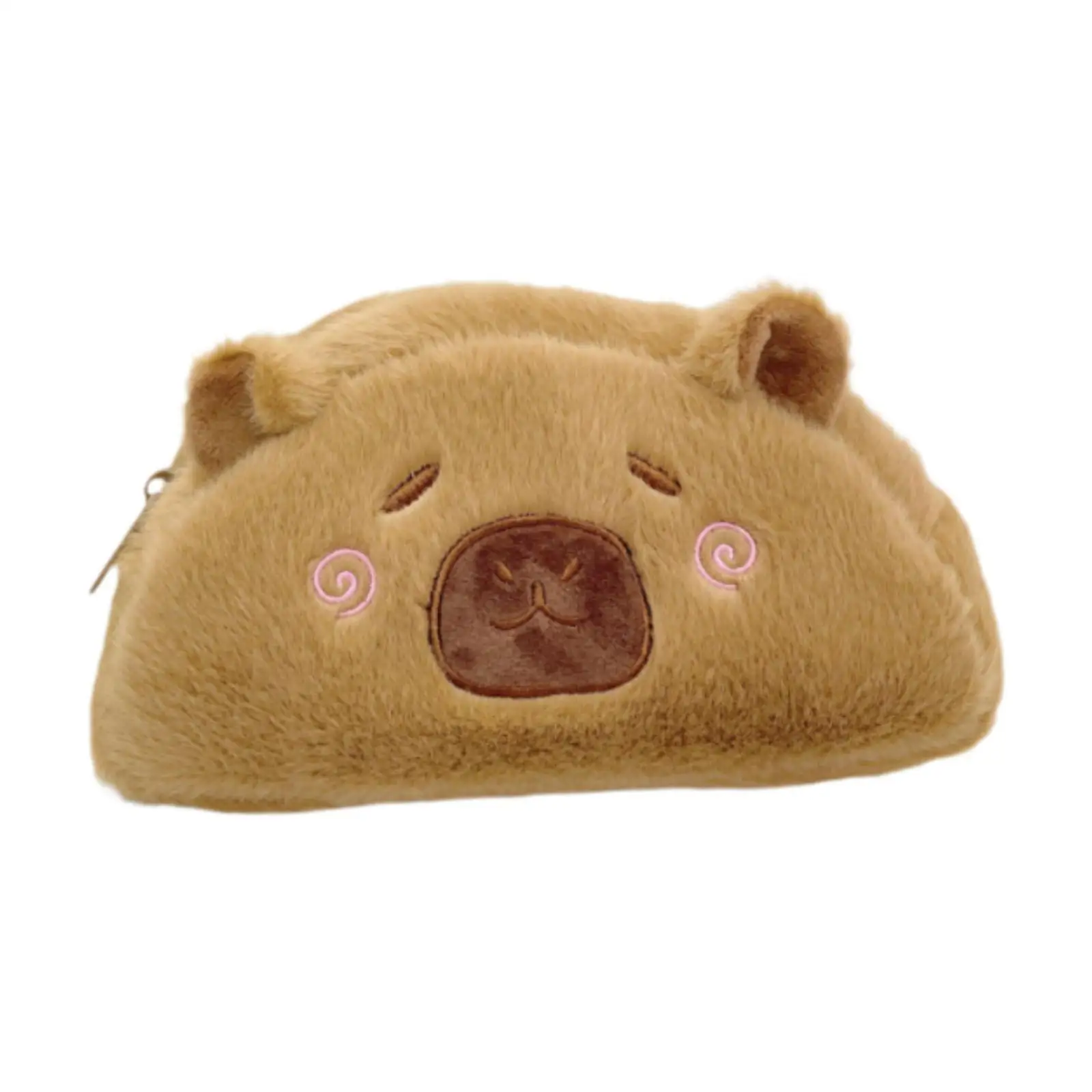Plush Capybara Pencil Case Zipper Closure Pencil Pouch for Child Teens Girls