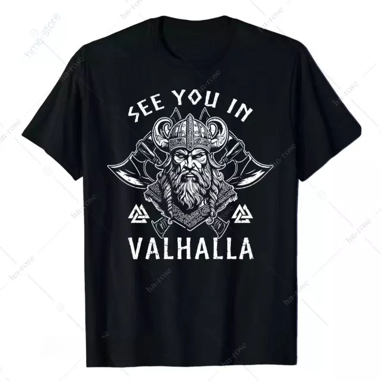 

Nordic Warrior Valhalla Norse Mythology Odin Culture T-Shirt 100% Cotton O-Neck Short Sleeve Summer Casual Mens T-shirt