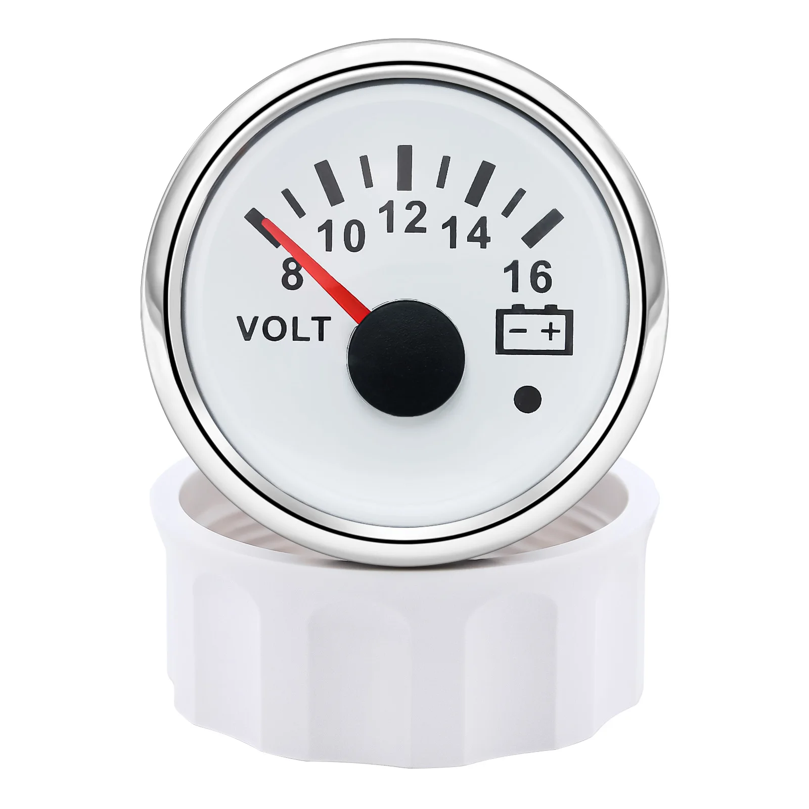 Auto- und Boot-Booster-Alarmanzeige 2'' 52mm Öldruckmesser Wasserstandsmesser Kraftstofftemperatur 12V 24V Voltmeter Zubehör Messgerät – Detail 30