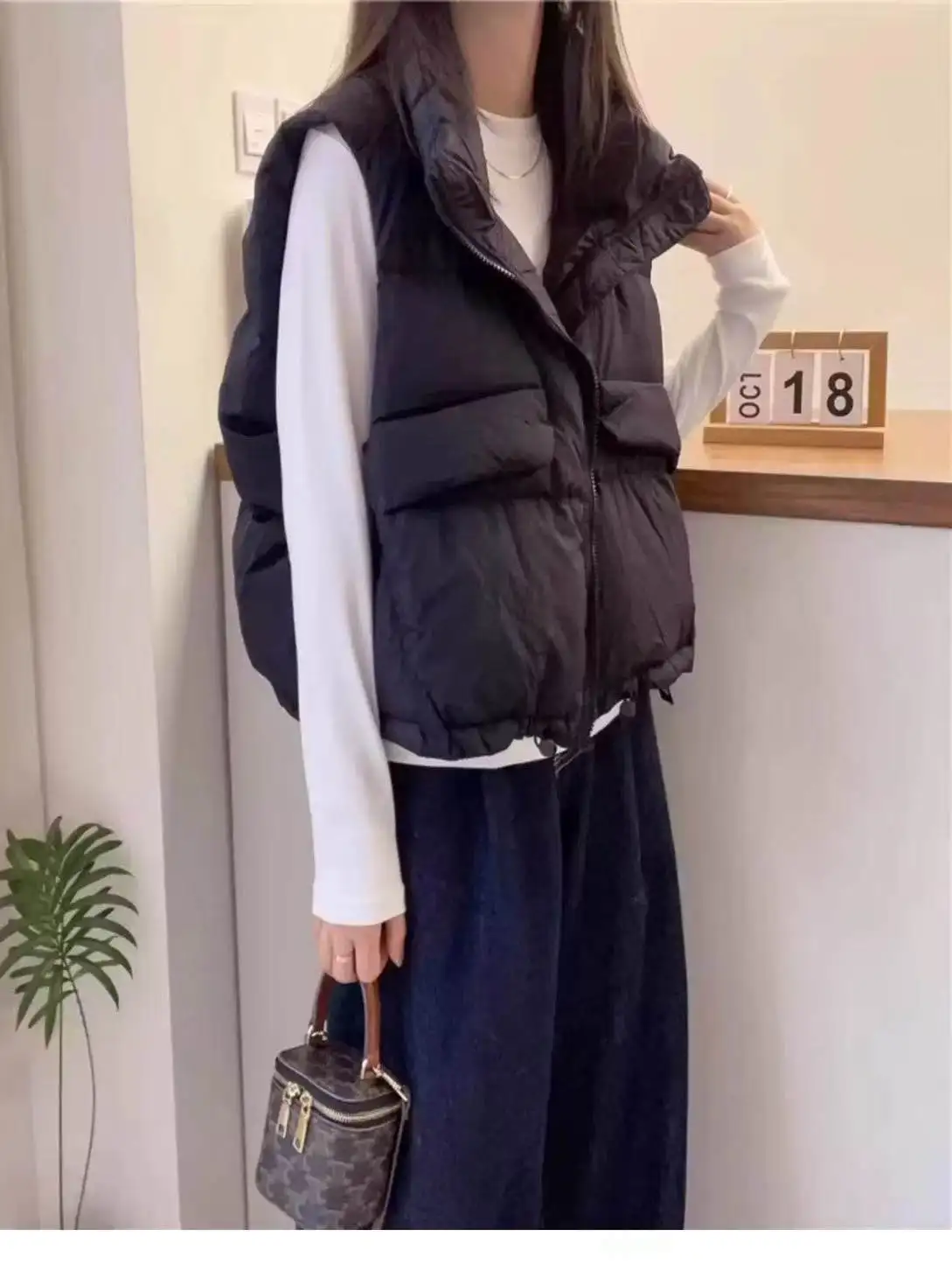 スリオルト パファージャケット レディース ファッション 2025 秋冬新作 小さいサイズ コットン パフベスト アウター 韓国風 ストレート...