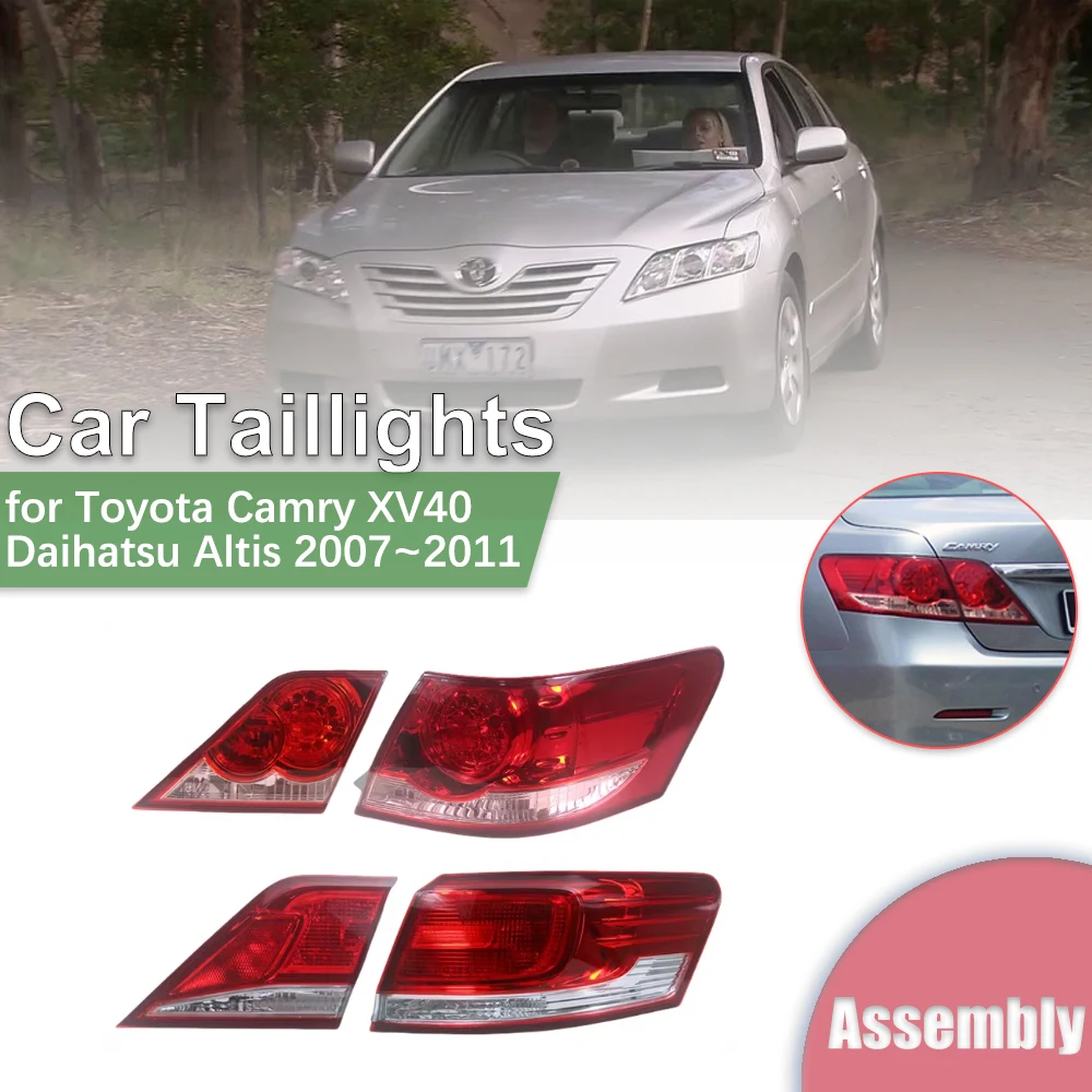 Car Tail Light for Toyota Camry XV40 Aurion Daihatsu Altis 2007~2011 Rear Brake Fog Lamp Bumper Reflector Assembly Accessories