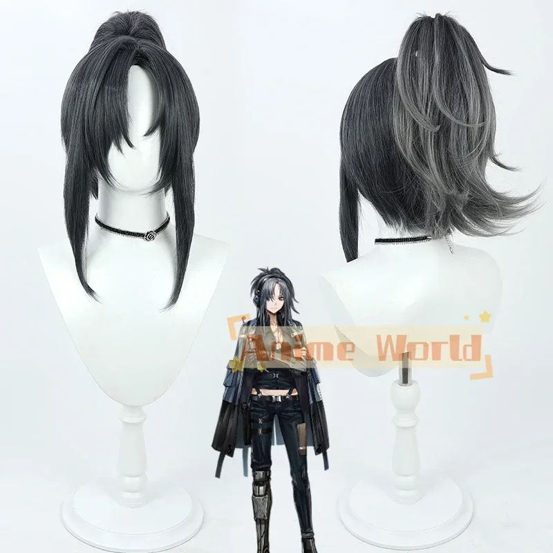 Anime Cosplay Girl With Black Hair - Angelia Cosplay Wig Girls Frontline Black