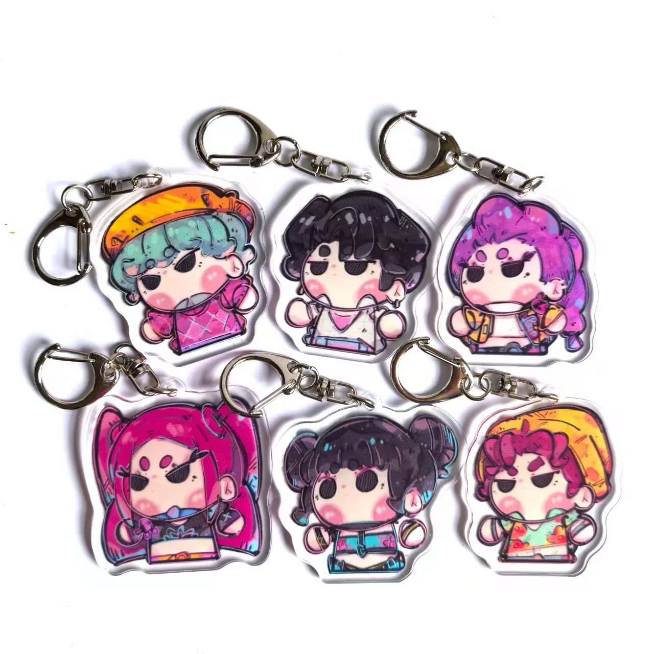 

Kpop Demon Hunter Girl Group брелок акриловый очаровательный аксессуар для рюкзака милый высококачественный эстетический декоративный маленький подарок для фанатов