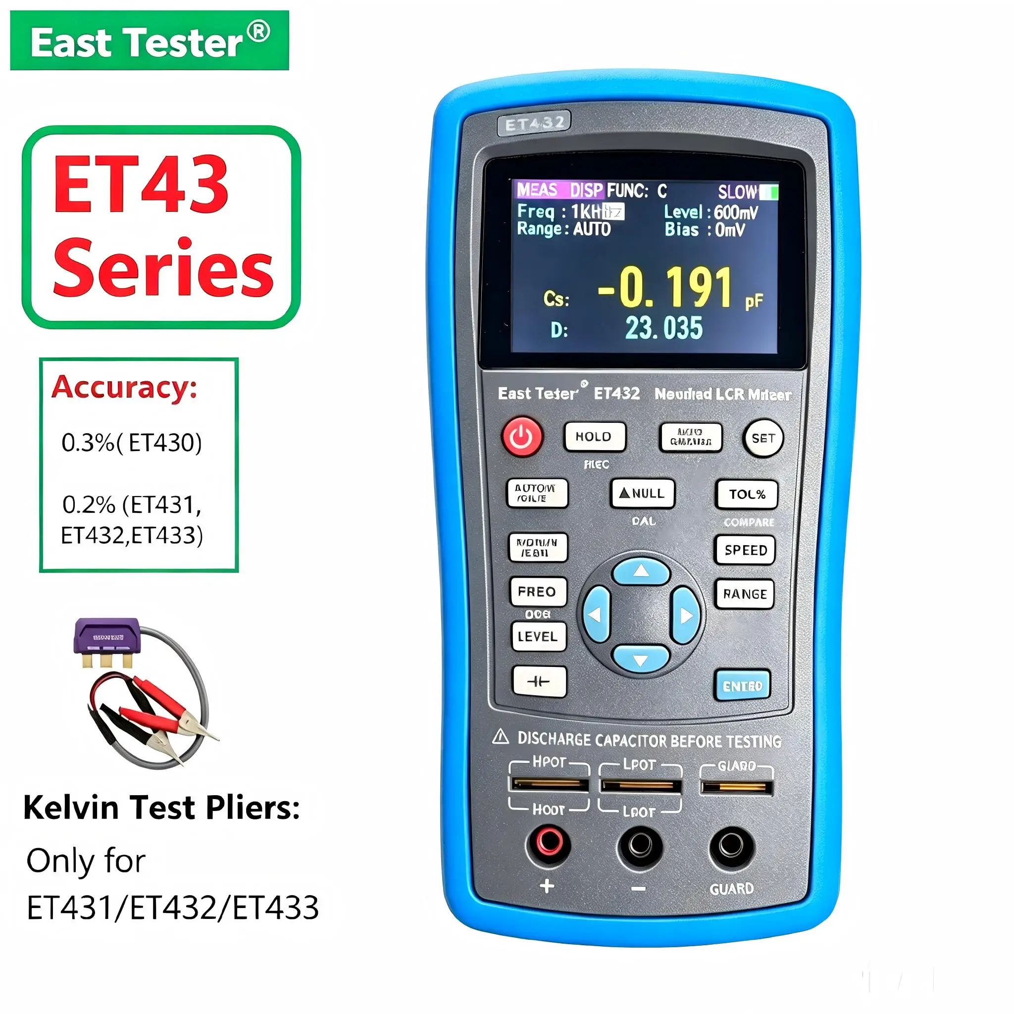 Handheld LCR Digital Bridge Meter with USB High Precision Capacitance Inductance Resistance Tester Digital Display