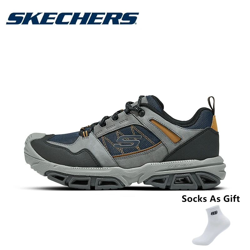 Skechers Men‘s 2024 New Non-slip Wear Resistant Outdoor Hiking Shoes Breathable Splashproof Climbing Men Sneakers Hunting Shoes