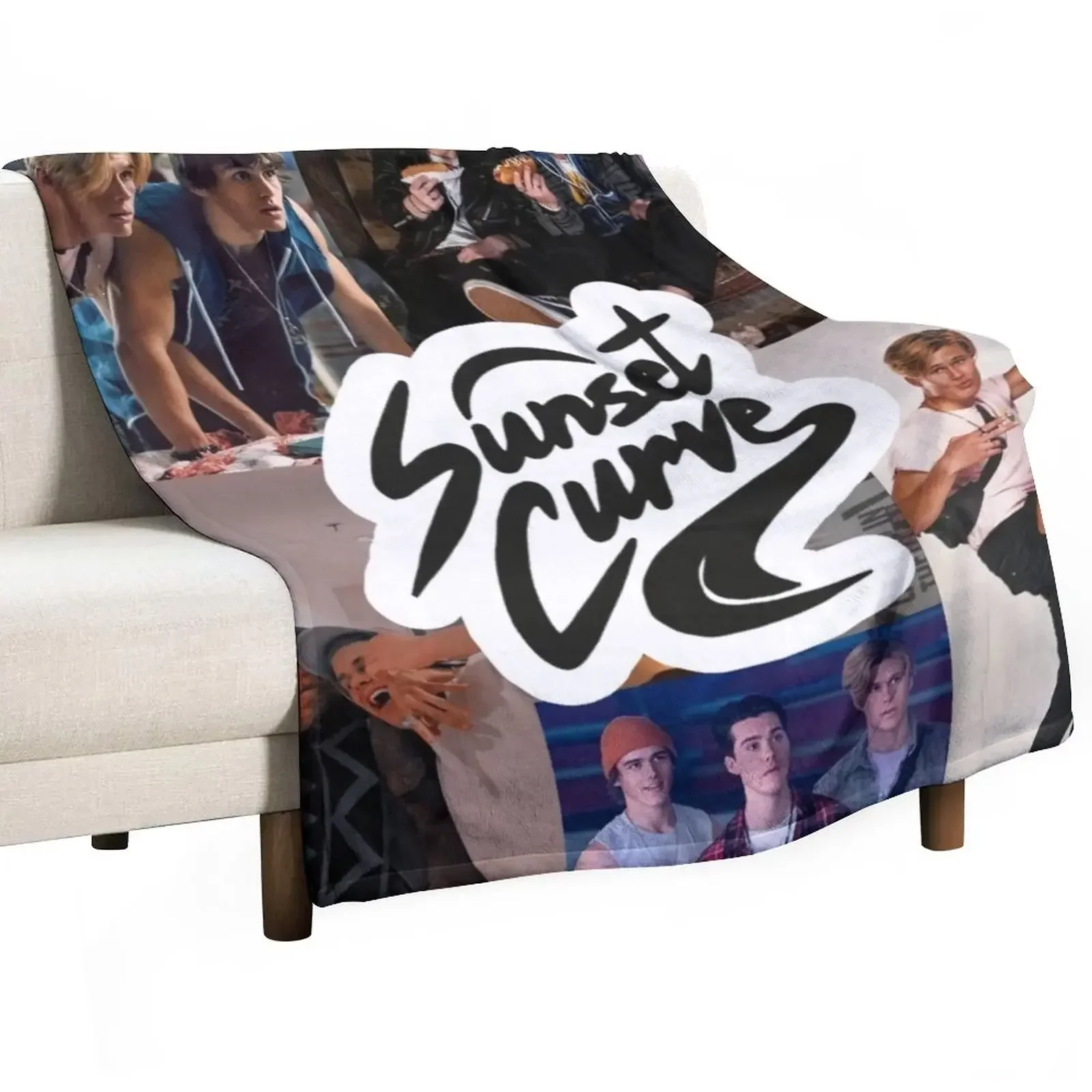 

Sunset Curve Collage from JATP Throw Blanket Fashion Sofas Hair valentine gift ideas Blankets