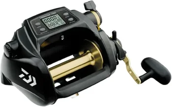 Czarny kołowrotek wędkarski Daiwa TANACOM1000 Dendoh, 30-40 lb, o dużej pojemności, elektryczny kołowrotek do wody słonej.