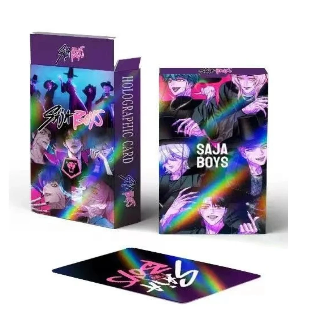 30 pièces K-POP Huntrix Derpy SAJA garçons chat bleu cartes photo Anime cartes à collectionner pour les Fans de K-POP Merch/cartes commerciales jeux cadeau