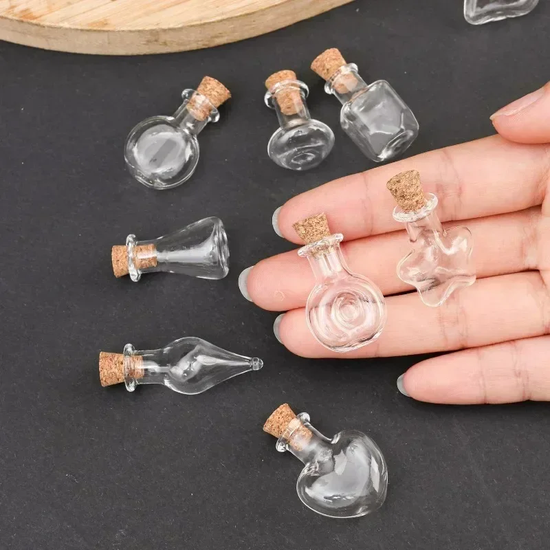 Mini-Zauberfläschchen DIY Puppenhaus Dekorative Gläser Modell für Festival Hochzeit Party Dekoration Mini-Glasflaschen mit Korkverschluss – Detail 9