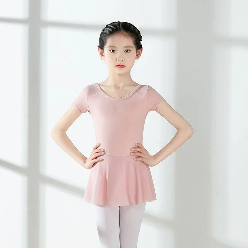 الفتيات فستان الباليه الأطفال ملابس رقص الجمباز فستان الباليه ثياب للفتيات طويلة الأكمام طفل ملابس رقص الجمباز مع تنورة #3