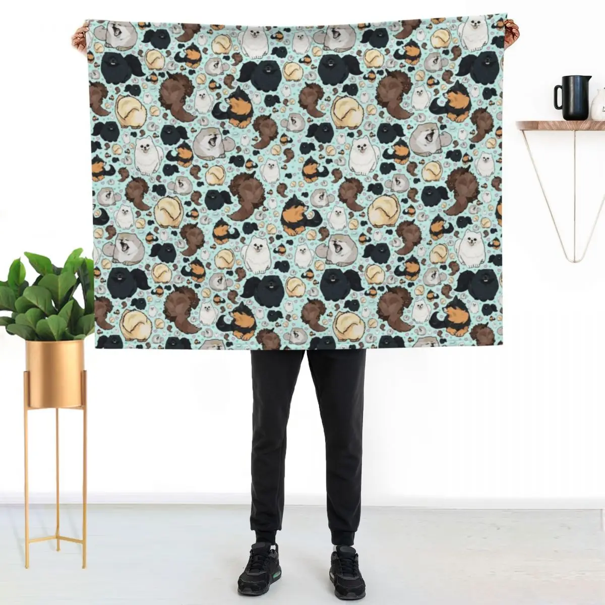 

Pomeranians Throw Blanket Soft Bedroom Blanket for Night Sleeping