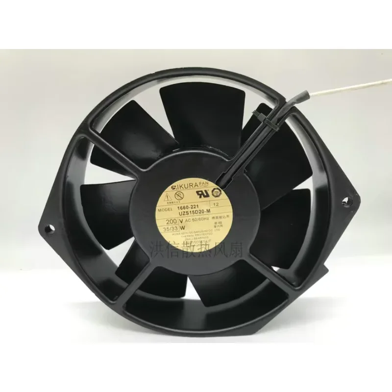 IKURA 1660-221 UZS15D20-M  200V 35/33W 172x150x38mm Server Cooling Fan