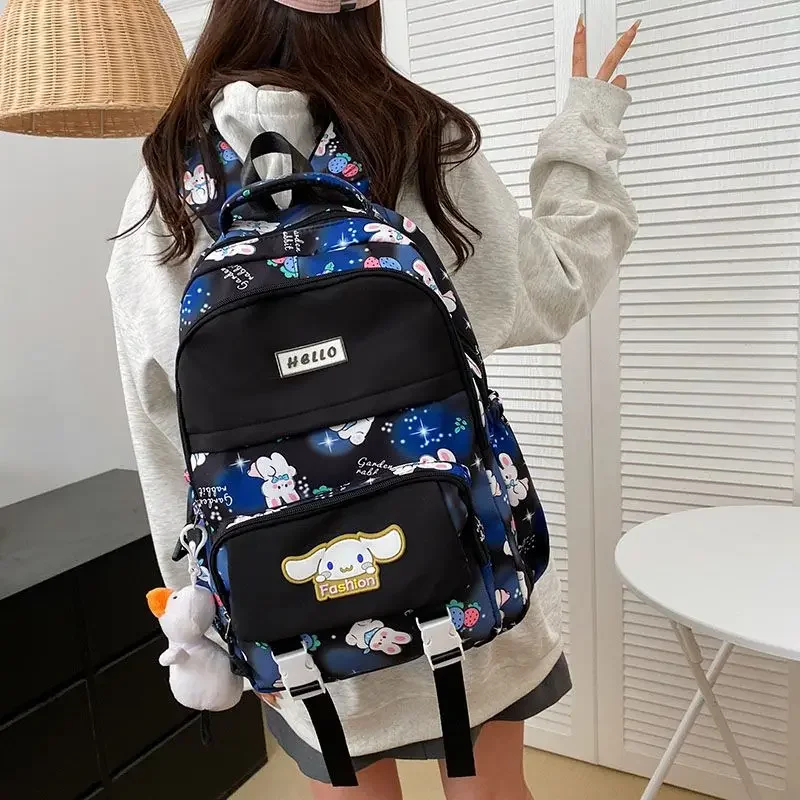 Sanrio cinnamoroll cute girl backpack  junior high school universal large-capacity backpack children\'s stationery gift