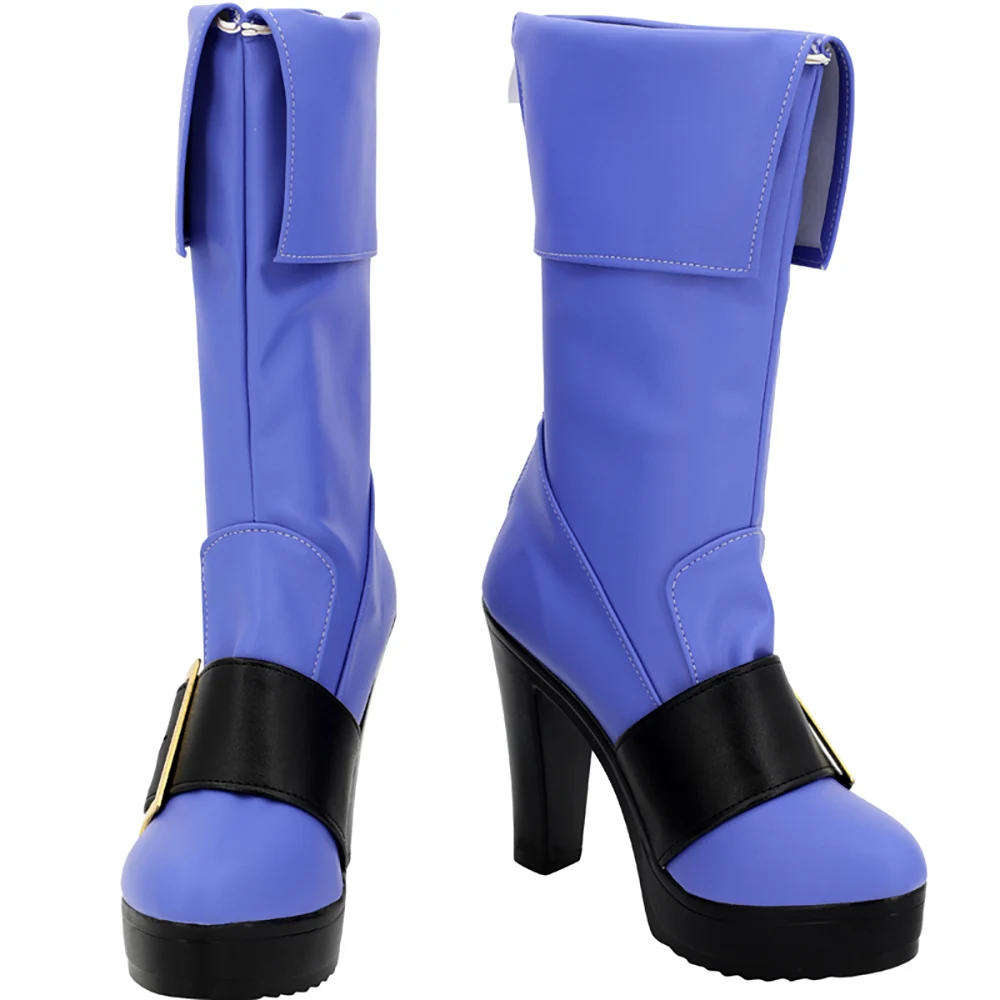 Blue Archive Endou Shimiko Cosplay Boots High Heel Blue Boots Custom Made