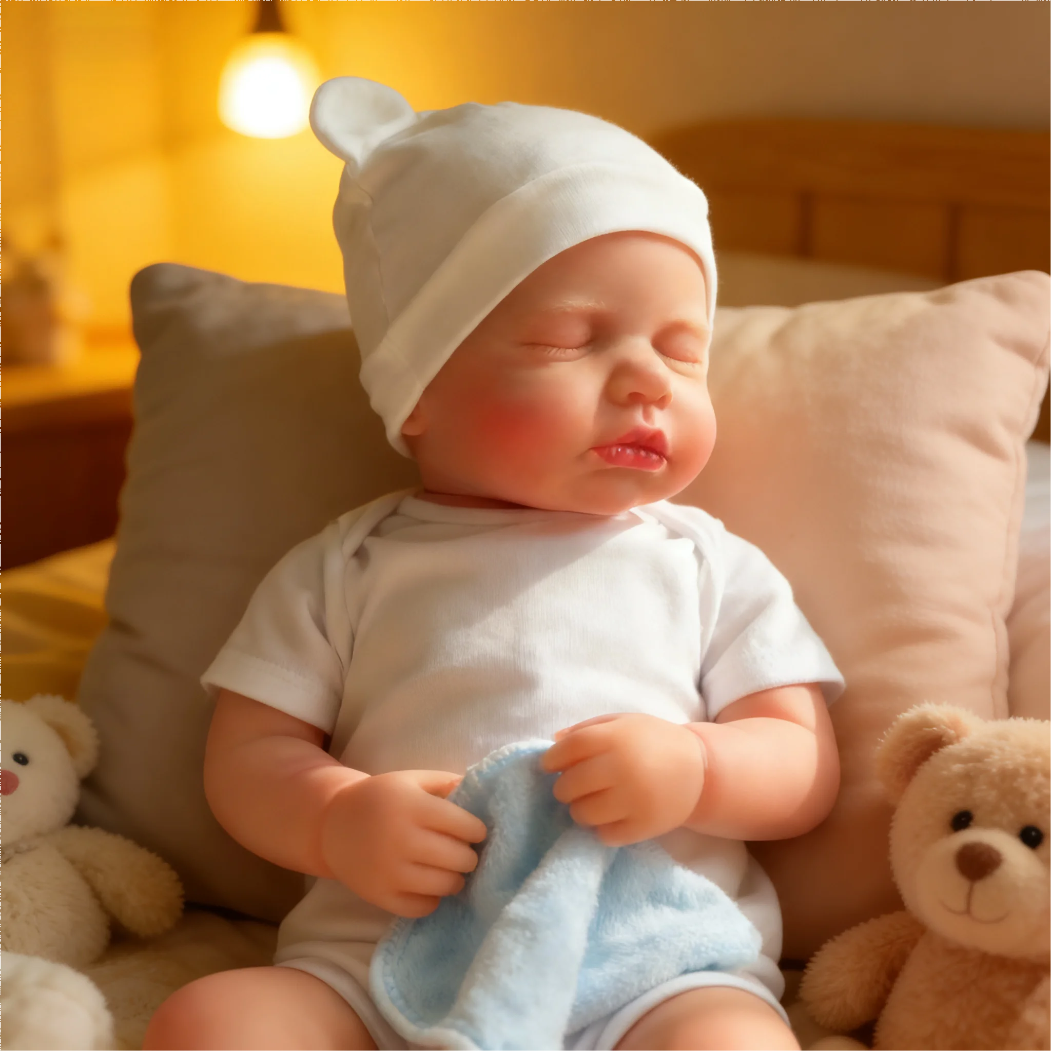 دمى أطفال واقعية بطول 18 بوصة - دمية حديثي الولادة ناعمة وثقيلة الوزن، قابلة للتشكيل بوضعيات جذابة تشبه الحياة الحقيقية - هدية للأطفال من عمر 3 سنوات فما فوق