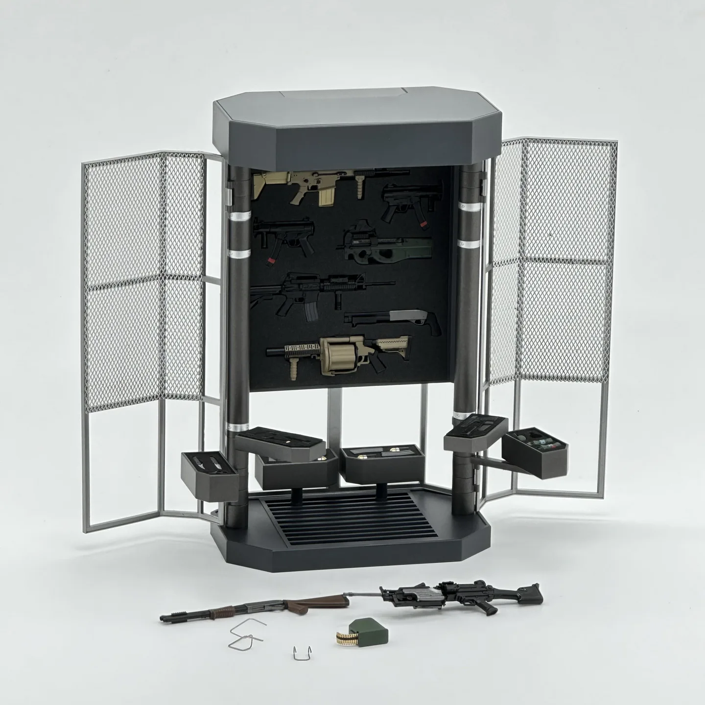 

2GOODCO 1/12 Scale Bat Hero Man quipment Arsenal Mecha Girl figma 6inch Action Figure Plastic Model Accessory Scene MP5K Toys