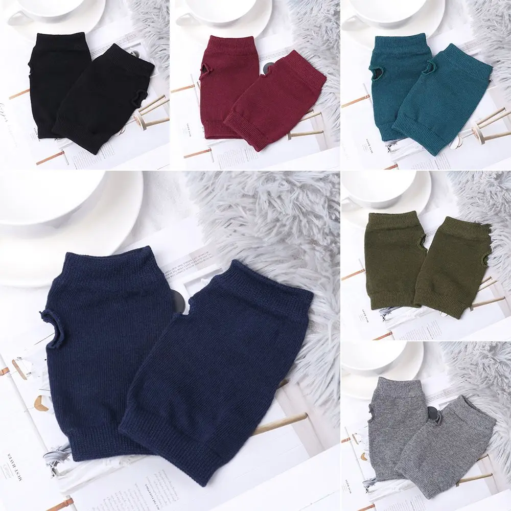Fashion Fingerless Winter Autumn Warm Wrist Gloves Half Mitten Exposed Finger Knitted Wool Glove