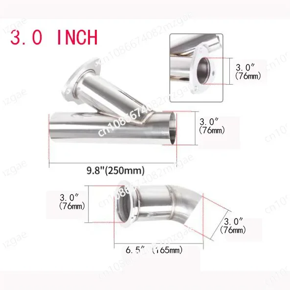 Modifizierter, elektronisch gesteuerter Auslassventil-Satz aus Edelstahl mit variabler Schallwelle, 2'/2,25'/2,5'/3' Rückseite