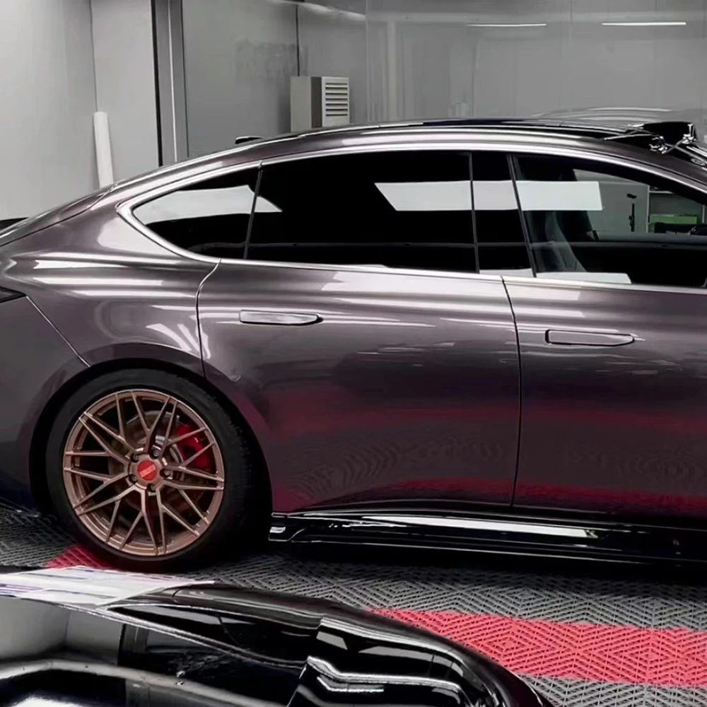 

Milky Way Purple Glossy Metallic Vinyl Car Wrap Sticker with PET Backing Auto Wrappen for Vehicle Customization