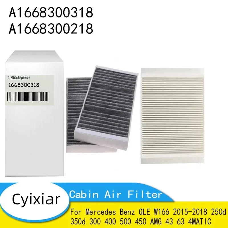

Воздушный фильтр кондиционера для Mercedes-Benz GLE W166 2015-2018 250d 350d 300 400 500 450 AMG 43 63 4MATIC 1668300318 1668300218