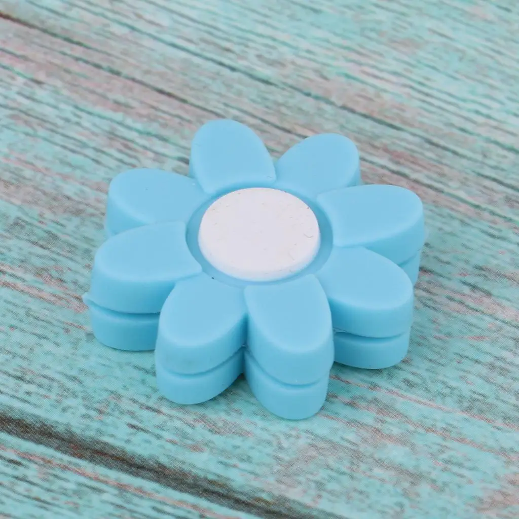 Flower Shape Tennis Silicone Racquet Reducers Vibration Dampener , Light Blue