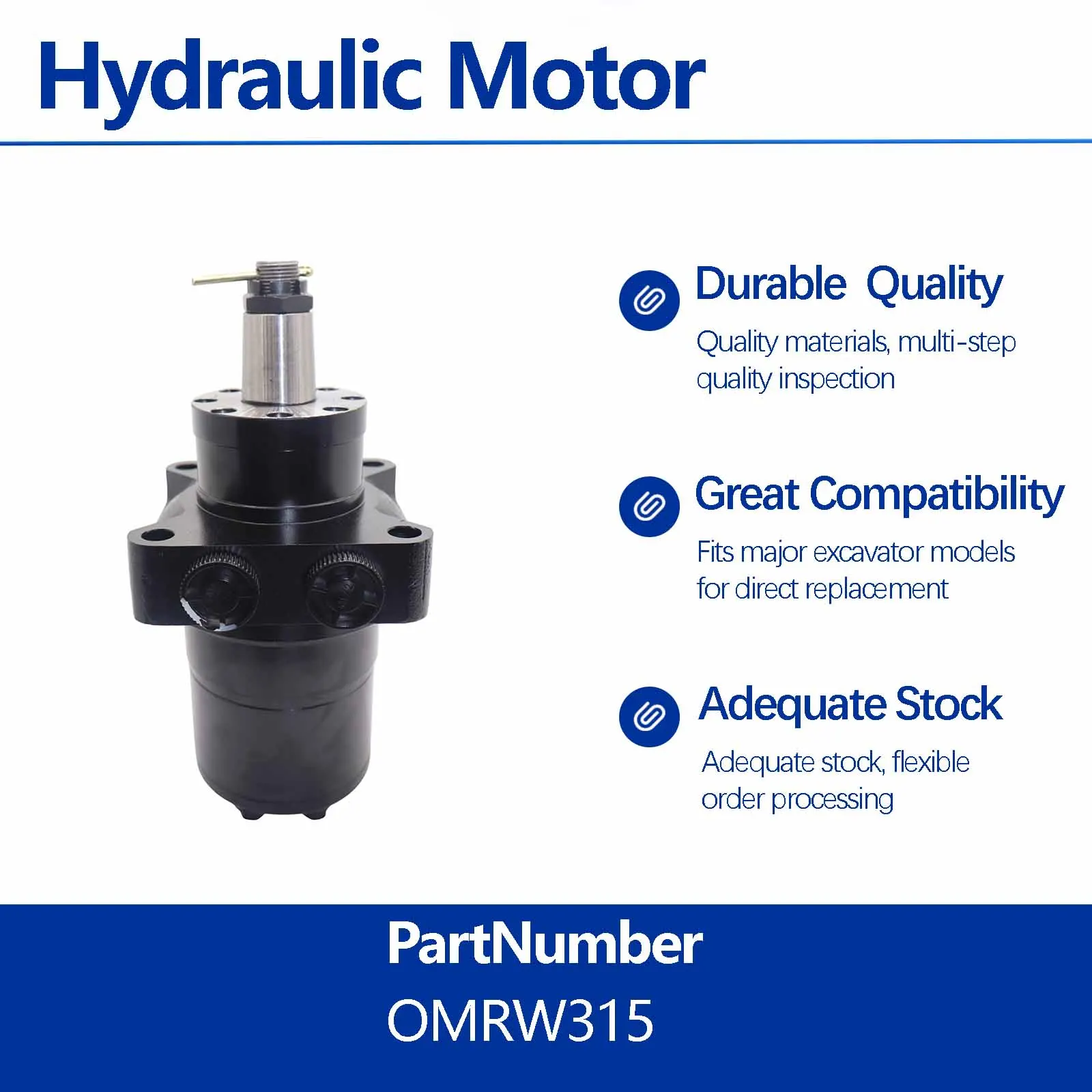 OMRW315 1516307 315-151-6307 Hydraulic Orbital Motor For Danfoss Excavator parts