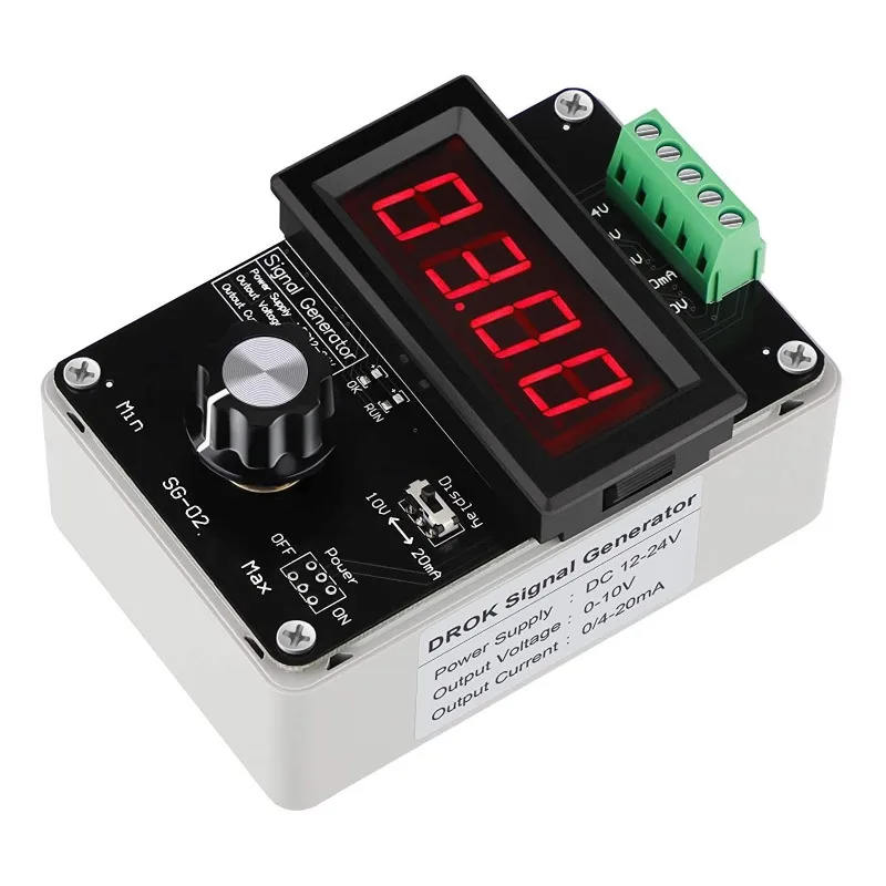 0-20mA/4-20mA/0-10V Signal Generator, Adjustable Current and Voltage Analog, Current Signal Source