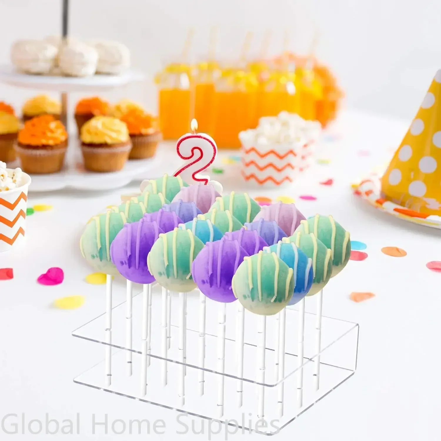 

15/21 Hole Clear Acrylic Lollipop Holder Pop Stand Display for Wedding Birthday Parties Anniversaries Halloween Candy Decorative