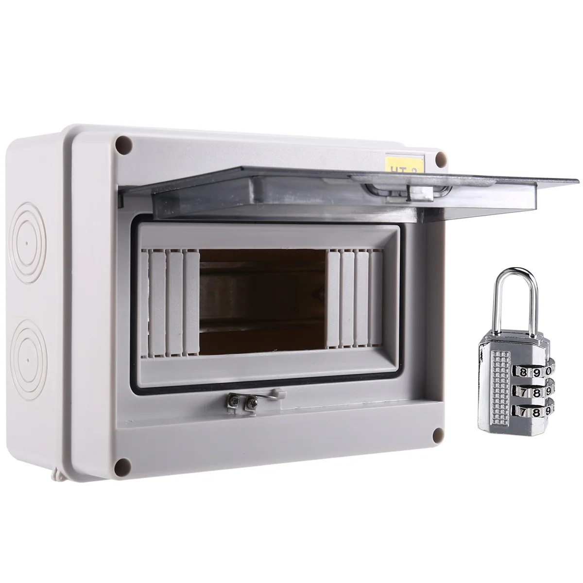 ABNJ HT-8 Way IP65 Mcb Breaker Box Distribution Protection Box Power Electronic Din Rail Enclosure for Circuit Breaker