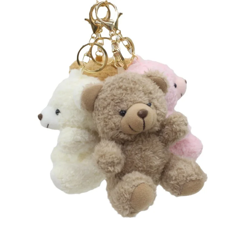 Cartoon Curly Teddy Bear Keychain Bag Pendant Creative Mobile Phone Case Accessories Accessories Doll Doll