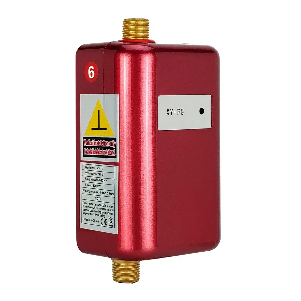 th Instant Hot Water Heater Instantaneous Tankless Electric Water Heater Kitchen Bathroom Shower Flow Water Boiler 110V/220V