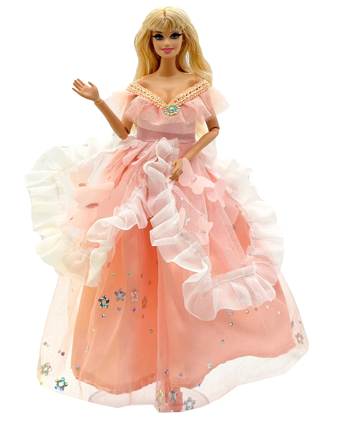 1 Set Puppenzubehör Prinzessin Puppenkleid + Puppenschuhe für 11,5 Zoll 30 cm Puppenkinder oder GeburtstagsgeschenkA1 – Detail 15