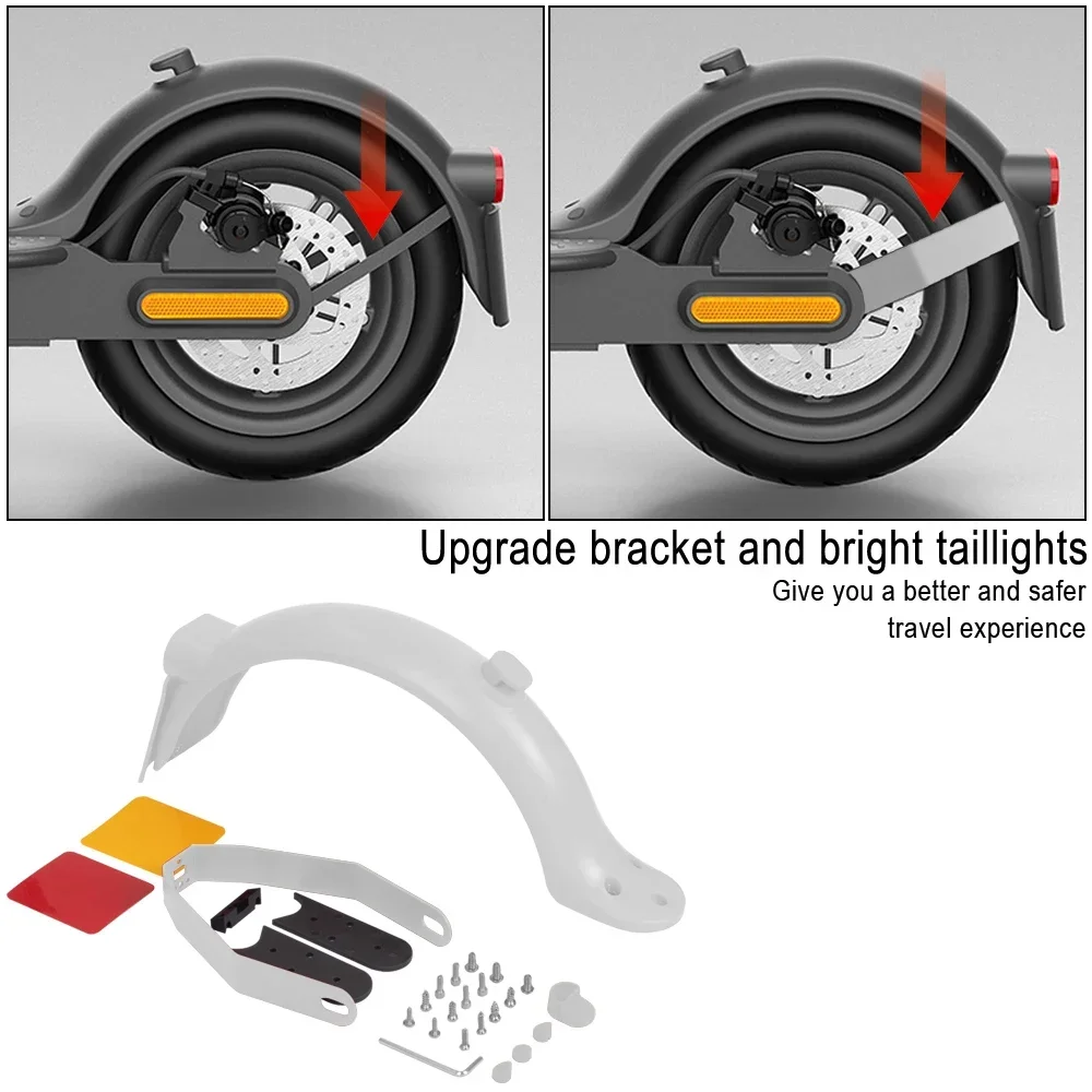 Rear Wheel Fender for Xiaomi Electric Scooter 1S/PRO 2 Mi3 Back Mudguard Wing License Plate 8.5/10 inch Fender Support Parts