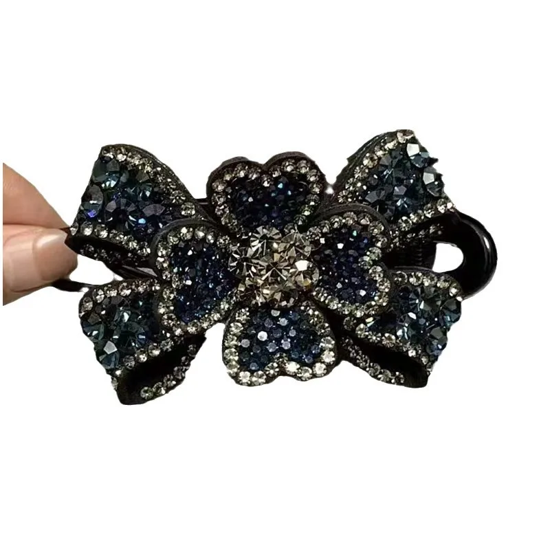 เวอร์ชั่นเกาหลีของกิ๊บติดผม rhinestone อเนกประสงค์อารมณ์เรียบง่ายหรูหราสามมิติคลิปบิลเป็ดผีเสื้อเงา