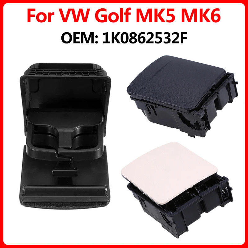 

Car Central Console Rear Armrest Cup Holder Durable ABS for VW Golf MK5 MK6 1K0862532F