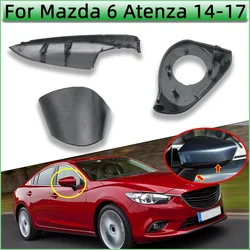 Car External Rearview Mirror Lower Cover Cap Wing Side Mirror Lower Shell For Mazda 6 Atenza 2014 2015 2016 2017 Black Color