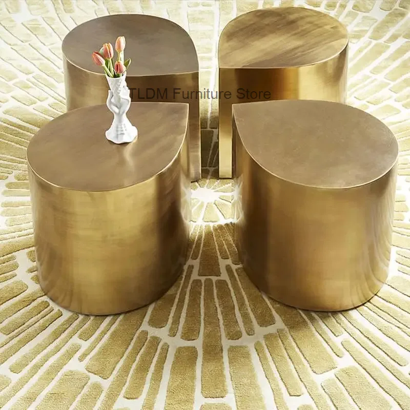 Simple Tea Table Water Drop Shaped Side Table Metal Tea Tables Living Room Corner Tables Creative Special Shaped Tables