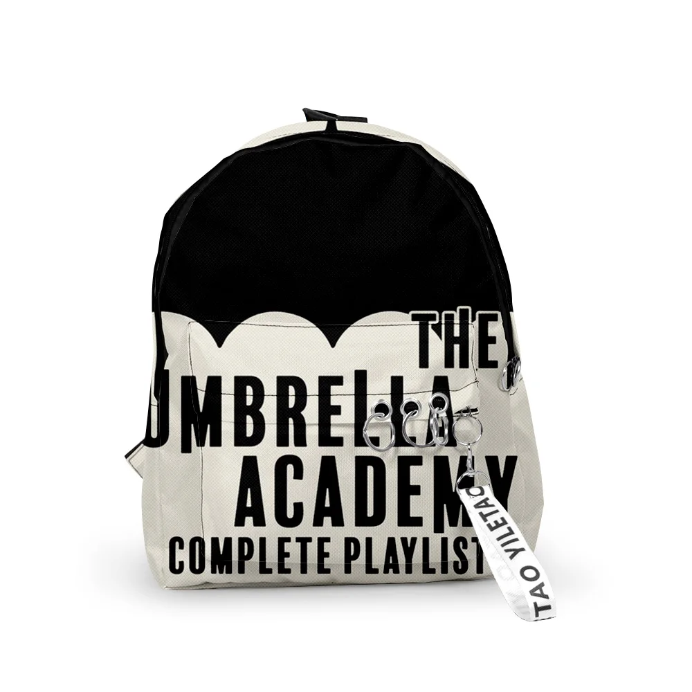 

Popular Youthful The Umbrella Academy School Bags Notebook Backpacks 3D Print Oxford Waterproof Key Chain Small Travel Bags