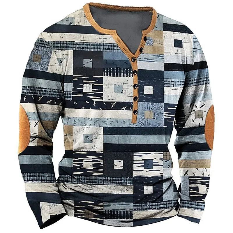 Men's Button-down Long-sleeved Shirts, Casual And Fashionable Loose Tops, 2025 Spring, Summer, Autumn And Winter Vintage Tops image 2