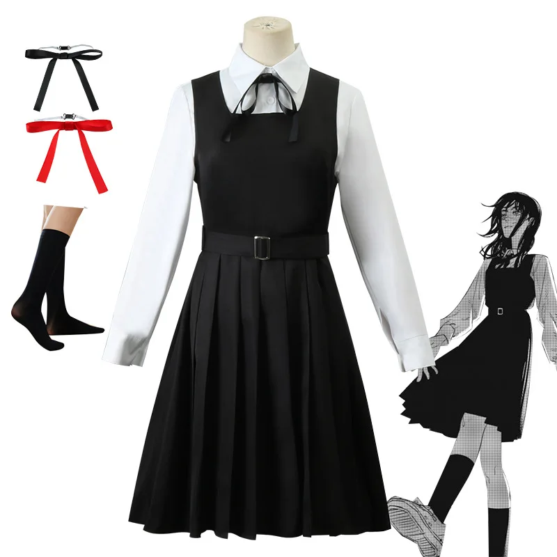 

Chainsaw Man COS, Three Eagle School Uniform, Pleated Skirt, Cosplay, Chainsaw Man, War Devil