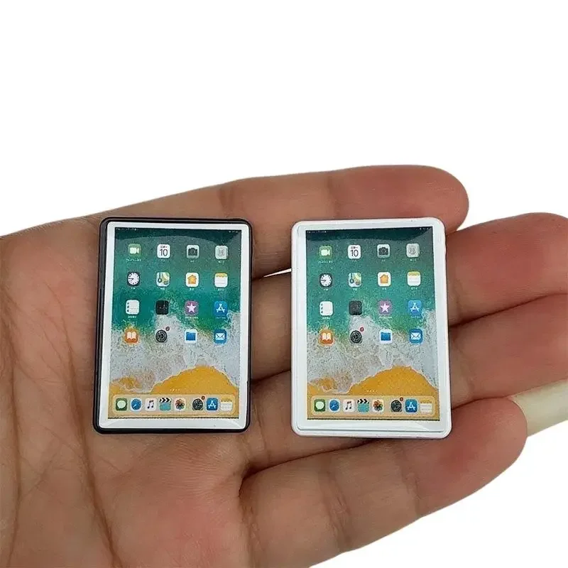 

1 Piece Doll House Scene Decoration Toy 1:12 Dollhouse Miniature Tablet Mini Laptop Computer Model DIY Accessories