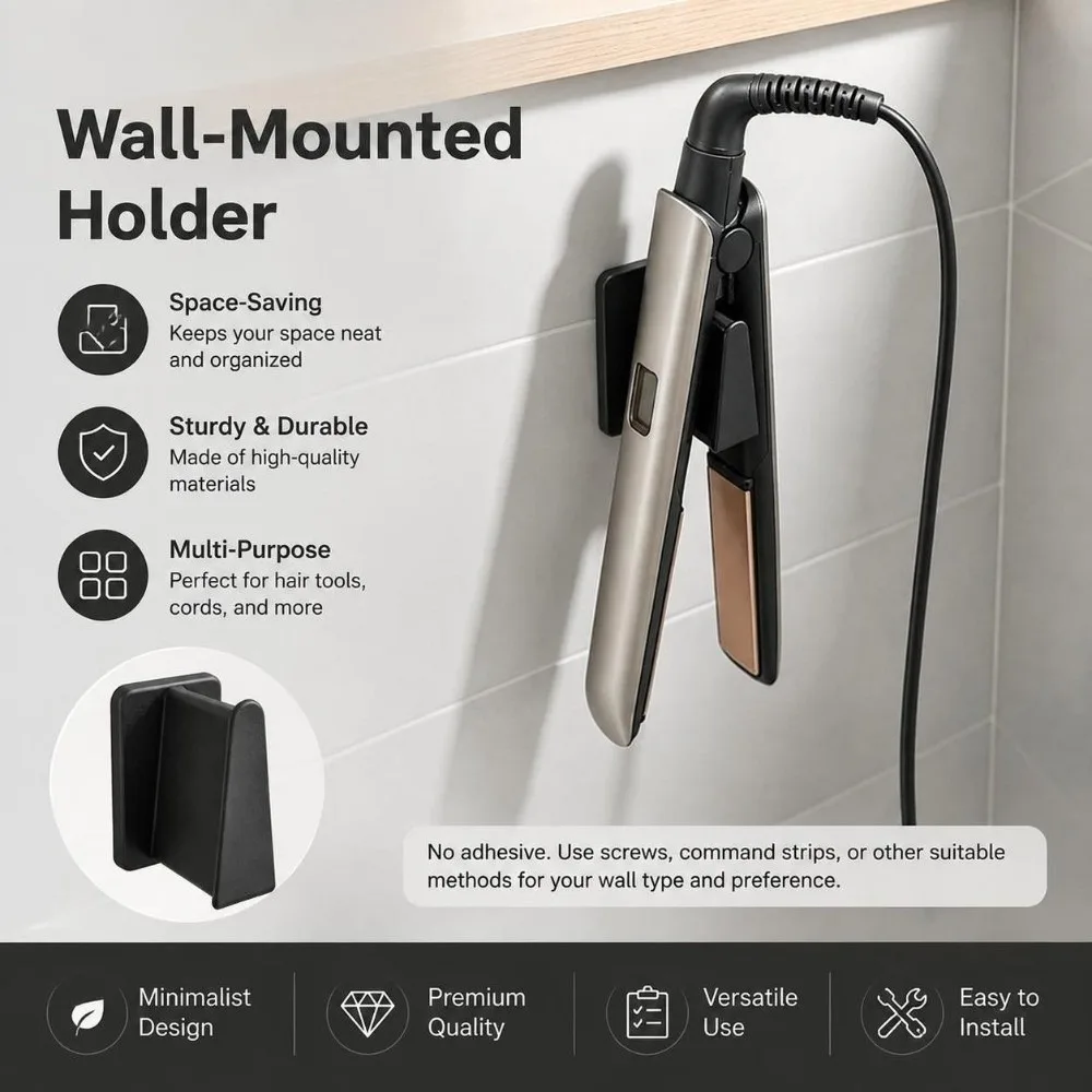 Practical 3D Printed Perm Rod Holder Wall Mounted Practical Storage Organizer Rack Bathroom Perm Rod Rack Bathroom