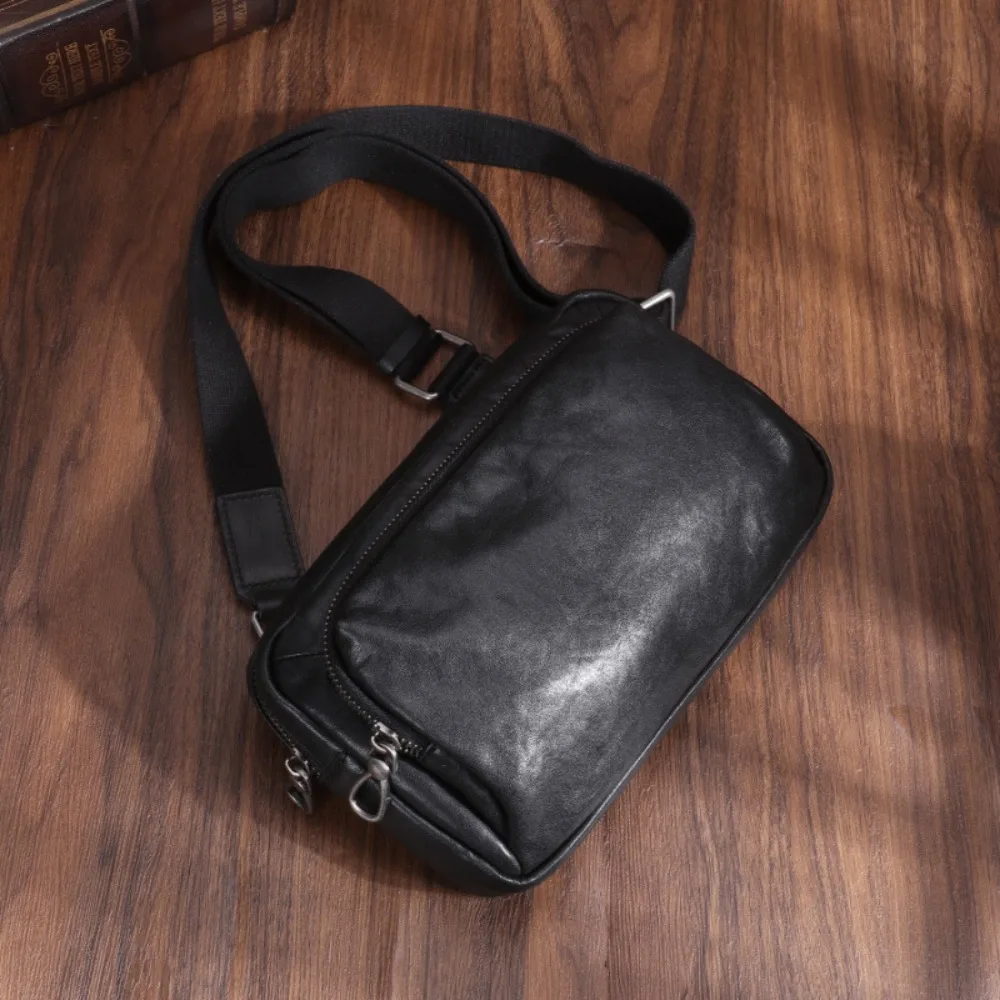 

Leather Men's Crossbody Bag Multifunctional First Layer Cowhide Fashion Clutch Versatile Large Capacity ShoulderBagCasual Clutch