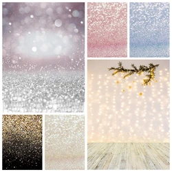 Glitter Spots Backdrop Gold Shiny Light Christmas Baby Shower Birthday Party Portrait  Valentine's Day Photography Background