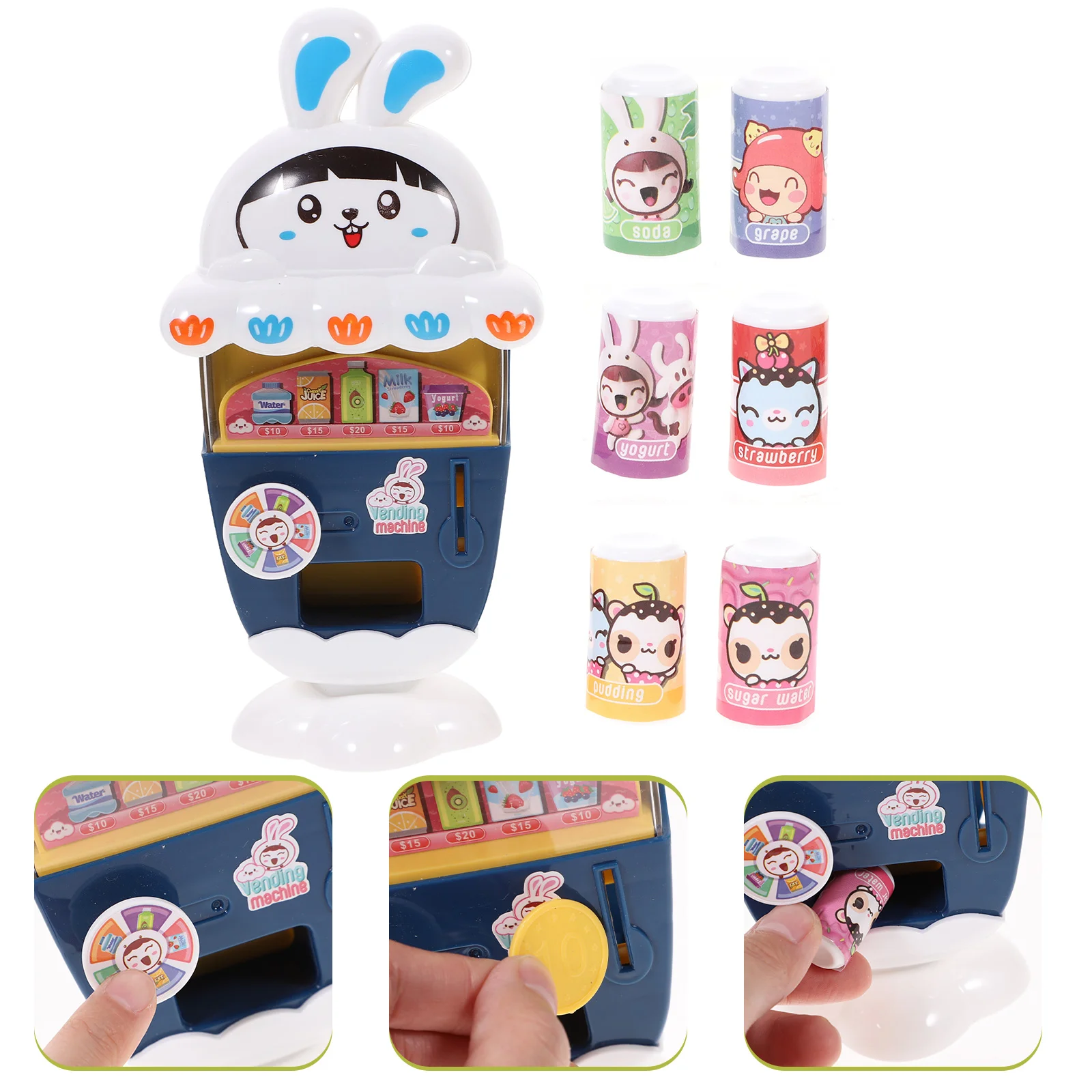 Mini Vending Machine Dispenser Toy for Kids Toys Girls Favor Cognitive Funny Children Beverage Desktop Small