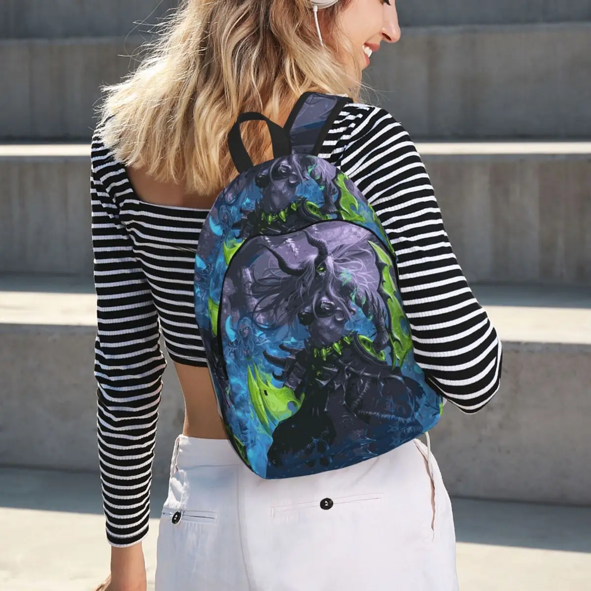 Night Elf Demon Hunter Backpack Student BookBag Children School Bag Laptop Shoulder Bags for Men Women