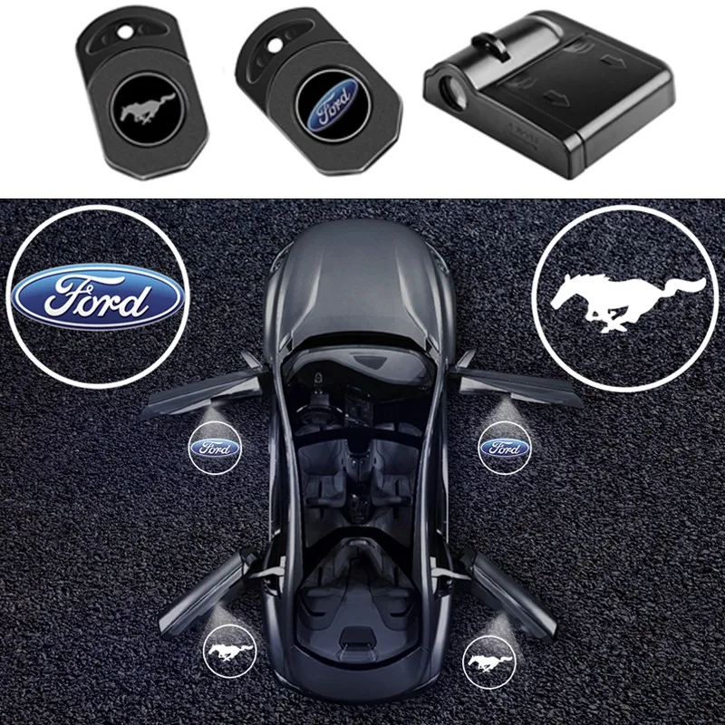 

Car LED Door Projector Lamps Laser HD Welcome Courtesy Lights For Ford Kuga Focus Mondeo MK1 2 4 MK3 Fiesta ST RS Mustang Taurus