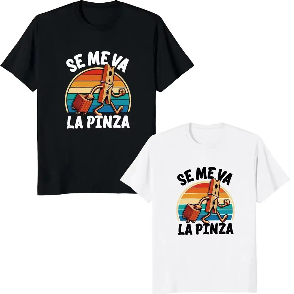 

New Spanish Fun Se Me Va La Pinza Printed T-shirt Y2k Street Retro Short-sleeved Men And Women's Neutral Casual Fashion Tops