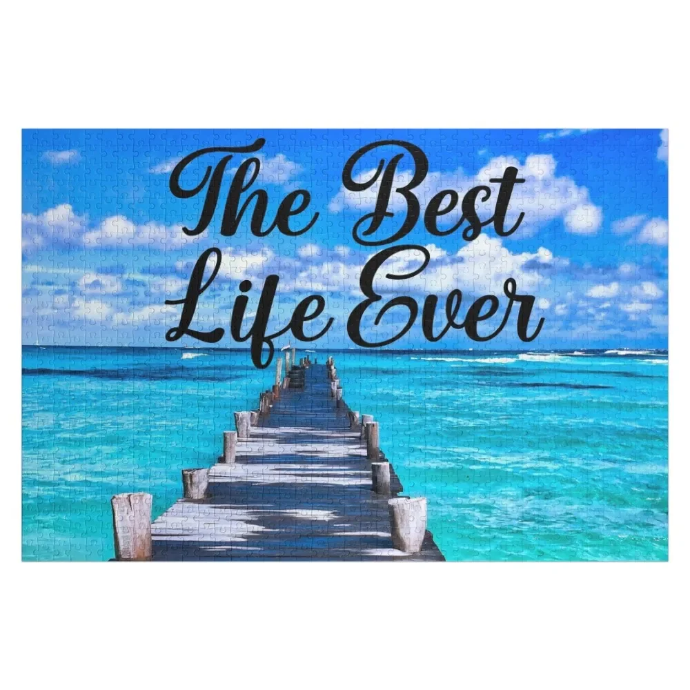 The Best Life Ever Paradise Jigsaw Puzzle Custom Kids Toy Wooden Decor Paintings Adult Wooden Puzzle